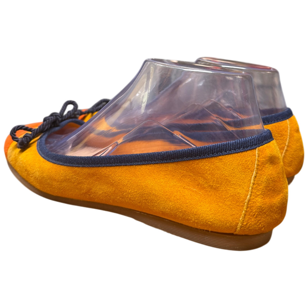 CAMPO de' FIORI Women 38/US 7 Suede Ballet Flats Orange Melon Slip On Shoe Italy - Picture 7 of 12